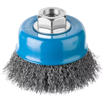 ЗУБР &quot;ПРОФЕССИОНАЛ&quot;. Щетка чашечная для УШМ, витая стальная проволока 0,3мм, 75ммхМ14 35261-075_z02 купить в Губкинске