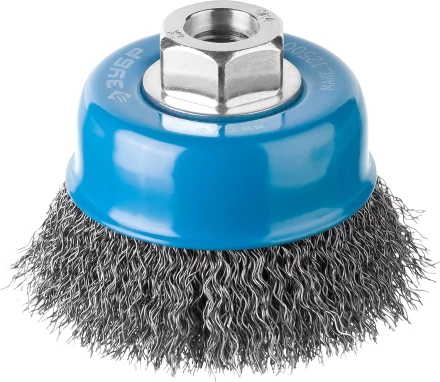 ЗУБР &quot;ПРОФЕССИОНАЛ&quot;. Щетка чашечная для УШМ, витая стальная проволока 0,3мм, 75ммхМ14 35261-075_z02 купить в Губкинске