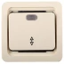 Выключатель СВЕТОЗАР &quot;ГАММА&quot; проходной одноклавишный, с подсветкой, цвет бежевый, 10А/~250В SV-54138-B купить в Губкинске
