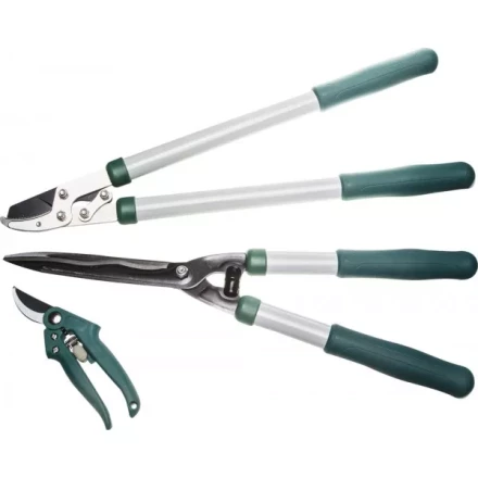 Набор RACO для ухода за деревьями и кустарниками: Сучкорез 540мм, кусторез 520мм, секатор 190мм 4212-59/103B купить в Губкинске