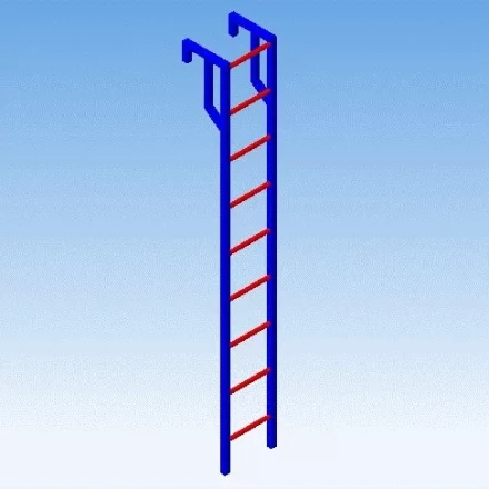 Лестница навесная алюминиевая для полувагонов УСЦ ЛНАп-2,0 купить в Губкинске