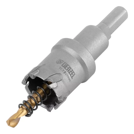 Коронка по металлу твердосплавная, 27 мм Denzel 724007 купить в Губкинске