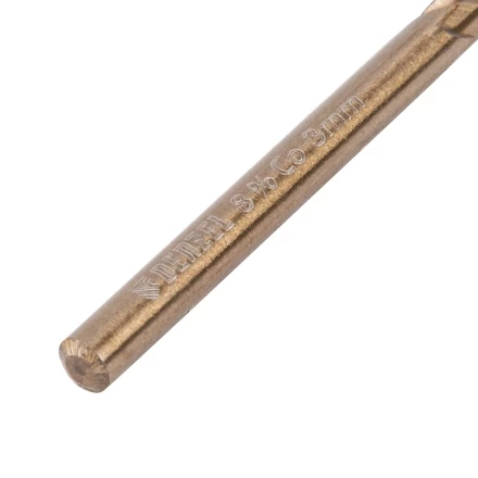 Сверло по металлу, 3 мм, HSS Co-8%, Denzel 71407 купить в Губкинске