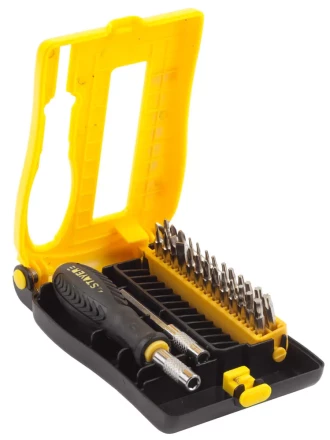 Набор STAYER: Отвертки для точных работ, Cr-V, Cr сменные биты, обрезиненная рукоятка, 28предметов 25614-H28 купить в Губкинске