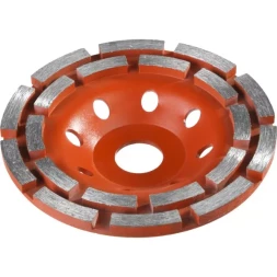 Чашка алмазная шлифовальная по бетону ЗУБР "МАСТЕР" сегментная двухрядная, 125мм 33376-125