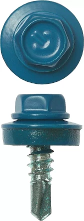 Саморезы ЗУБР окраш., RAL 5009 небесно-голуб., для крепл. кров. матер. к металл. констр., 5.5x19мм, 500шт 4-300315-55-019-5009 купить в Губкинске