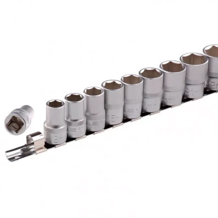 Набор торцевых головок 1/2 шестигранные CrV 10 шт 10-22 мм Stels 13600 купить в Губкинске