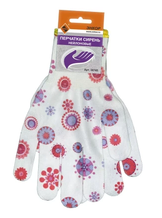 Перчатки нейлоновые Сирень Энкор 1/10 58745 купить в Губкинске