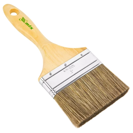 Кисть плоская &quot;Евро&quot; 4&quot;, смешанная щетина, деревянная ручка MTX 83082 купить в Губкинске