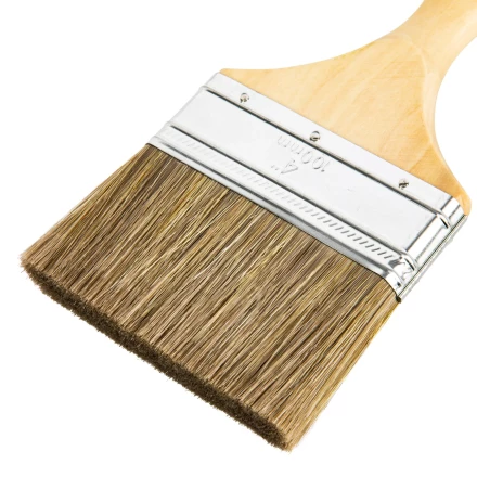 Кисть плоская &quot;Евро&quot; 4&quot;, смешанная щетина, деревянная ручка MTX 83082 купить в Губкинске