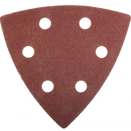 Треугольник шлифовальный ЗУБР &quot;МАСТЕР&quot; универсальный на велкро основе, 6 отверстий, Р100, 93х93х93мм, 5шт 35583-100 купить в Губкинске