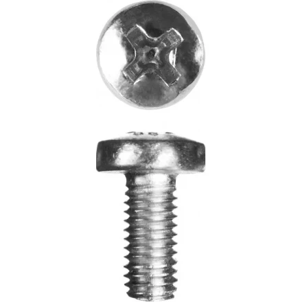 Винт ЗУБР "МАСТЕР" DIN 7985, класс прочности 4.8, оцинкованный, M5x10мм, 5кг 303150-05-010 купить в Губкинске