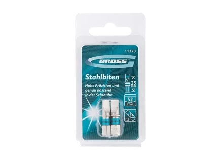 Набор бит SL6,0х25, сталь S2, 2шт GROSS 11373 купить в Губкинске