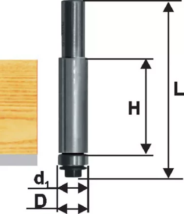 Фреза кромочная прям ф12,7х38мм хв 12мм ДСП Энкор 28054 купить в Губкинске