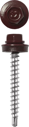 Саморезы ЗУБР &quot;ПРОФЕССИОНАЛ&quot; окраш., RAL 3005 темно-красн., для крепл. кров. матер. к дерев. обреш., 4.8x35мм, 380шт 4-300315-48-035-3005 купить в Губкинске