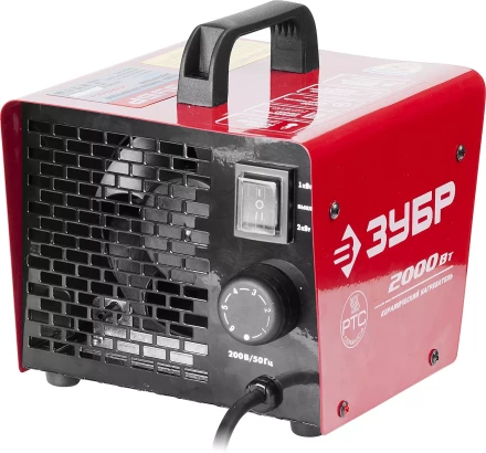 Пушка ЗУБР &quot;МАСТЕР&quot; тепловая электрическая, керамический нагревательный элемент, 2/1кВт, 220В ЗТП-2000 купить в Губкинске