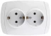 Розетка СВЕТОЗАР &quot;CITY LIGHT&quot; двойная в сборе, с заземлением, цвет белый, 16А/~250В SV-54207-W купить в Губкинске