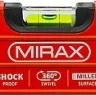 Уровень коробчатый усиленный MIRAX, фрезерованная поверхность, утолщенный профиль, 3 противоударных ампулы (1 поворотная на 360 град), с ручками, 80 см 34603-080 купить в Губкинске