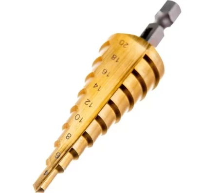 Сверло ступенчатое HSS-TiN с прямым желобком, 4-20x75, 1/4&quot; (Makita D-40129) купить в Губкинске
