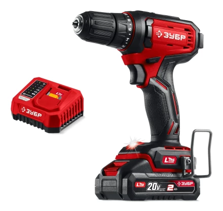 ЗУБР 20 В, 40 Нм, 1 АКБ LMS (2 А·ч), дрель-шуруповерт (ДШ-40-21) купить в Губкинске