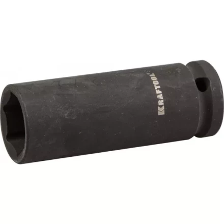 Торцовая головка KRAFTOOL &quot;INDUSTRIE QUALITAT&quot; ударная, удлиненная (1/2&quot;), FLANK, Cr-Mo, фосфатированная, 21 мм 27942-21_z01 купить в Губкинске