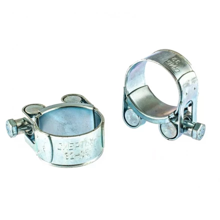 Хомуты металлические силовые 32-35 мм ширина 20 мм шарнирный W1 2 шт Сибртех 47519 купить в Губкинске