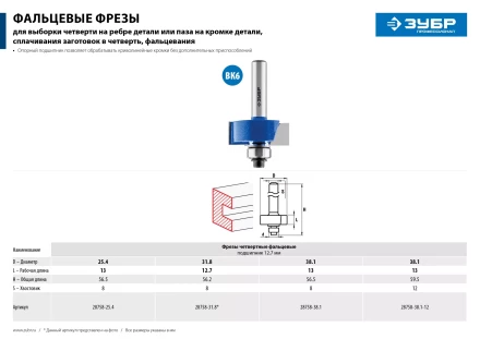 Фрезы фальцевые серия ПРОФЕССИОНАЛ купить в Губкинске