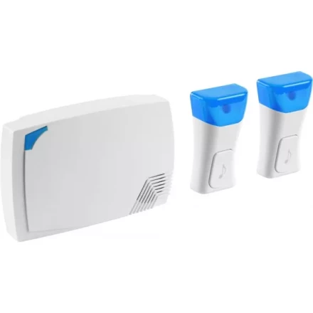 Звонок СВЕТОЗАР "ОКТАВА" электрический беспроводной 120м, 36 мелодий, 2 кнопки, А23, 3AA 58064-2 купить в Губкинске