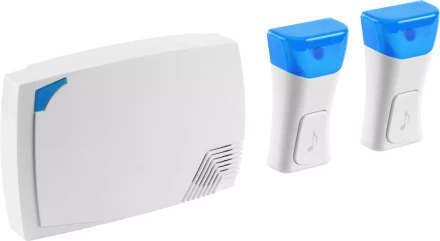 Звонок СВЕТОЗАР "ОКТАВА" электрический беспроводной 120м, 36 мелодий, 2 кнопки, А23, 3AA 58064-2 купить в Губкинске