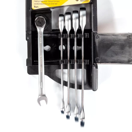 Набор гаечных комбинированных трещоточных ключей КВТ НТК-5 (8–14 мм), 5 шт. (79200) купить в Губкинске