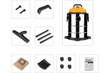 Пылесос промышленный DEKO DKVC-1400-15S, 015-0030 купить в Губкинске