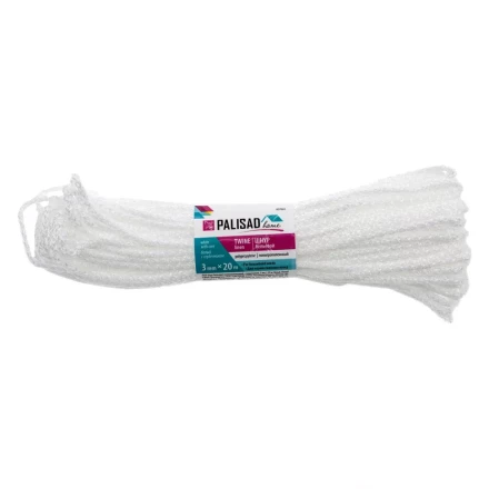 Шнур бельевой полипропиленовый с сердечником, 3 мм, L 20 м, белый, Home Palisad 937065 купить в Губкинске