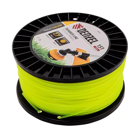 Леска для триммера круглая, 2,7мм х 151м, на DIN катушке FLEX CORD,  Denzel 96281 купить в Губкинске