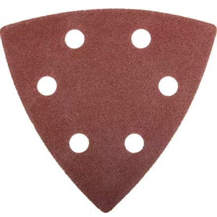 Треугольник шлифовальный ЗУБР "МАСТЕР" универсальный на велкро основе, 6 отверстий, Р120, 93х93х93мм, 5шт 35583-120 купить в Губкинске