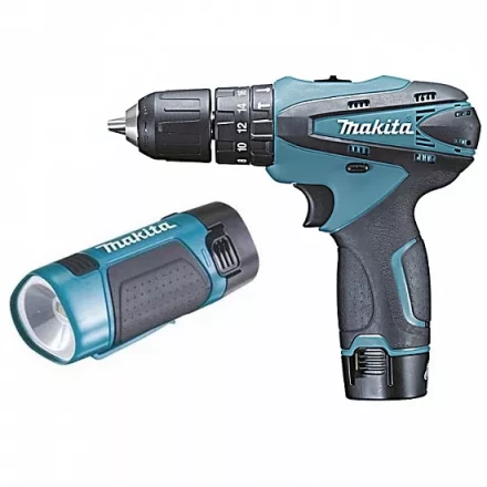 Дрель-шуруповерт аккумуляторная Makita НР330DWLE ударный купить в Губкинске