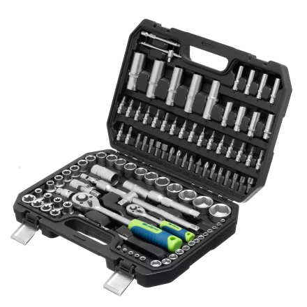 Набор инструментов Сибртех 13389, 1/2&quot;, 1/4&quot;, 108 предметов купить в Губкинске