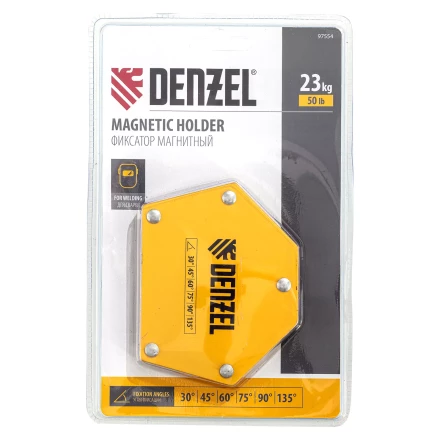 Фиксатор магнитный для сварочных работ усилие 50 LB, 30х45х60х75х90х135 град. Denzel 97554 купить в Губкинске