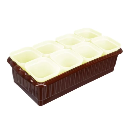 Набор для рассады Palisad поддон 322х166х82 мм, 8 горшочков по 250 мл с выдвижным дном 643448 купить в Губкинске