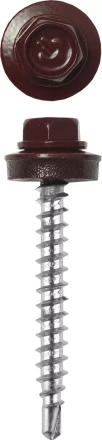 Саморезы ЗУБР &quot;ПРОФЕССИОНАЛ&quot; окраш., RAL 3005 темно-красн., для крепл. кров. матер. к дерев. обреш., 4.8x29мм, 400шт 4-300315-48-029-3005 купить в Губкинске