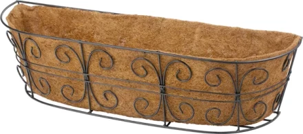 Пристенное кашпо с декором 74х20 см с кокосовой корзиной PALISAD 69014 купить в Губкинске