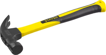 Молоток-гвоздодер &quot;Fiberglass-M&quot; с фиберглассовой рукояткой, с магнитом, 450 г, STAYER Professional 2027-450 купить в Губкинске