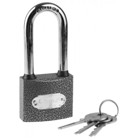 Замок ЗУБР &quot;МАСТЕР&quot; навесной, металлический корпус, удлиненная закаленная дужка, 50мм 3712-50-1 купить в Губкинске