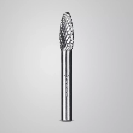 Зубр Твердосплавная борфреза H - пламя, 8 х 20 мм, радиус 1.5 мм (28807-8-20) купить в Губкинске