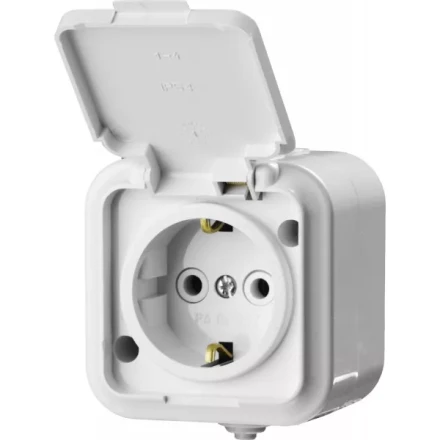 Розетка STAYER &quot;MASTER&quot; &quot;MAXIMA&quot; одноместная, с заземлением, с защитной крышкой, IP54, 16А, 220В 54306-W купить в Губкинске