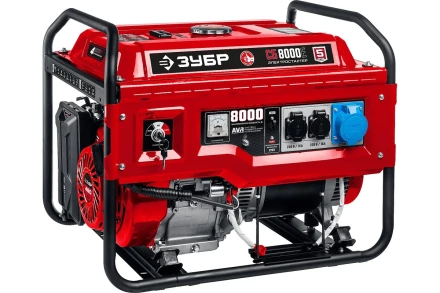 ЗУБР 8000 Вт, бензиновый генератор с электростартером (СБ-8000Е) купить в Губкинске