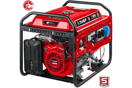 ЗУБР 8000 Вт, бензиновый генератор с электростартером (СБ-8000Е) купить в Губкинске