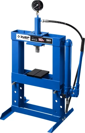 ЗУБР ПГН-10, 10 т, гидравлический пресс с гидронасосом и манометром, Профессионал (43072-10) купить в Губкинске