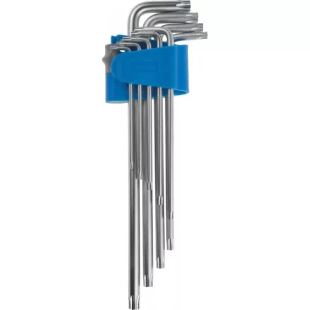 Набор ключей имбусовых ЗУБР &quot;ЭКСПЕРТ&quot; длинные,Cr-Mo сталь,сатиниров покрытие,эргоном держатель,TORX Т10-Т50,9шт 27467-H9 купить в Губкинске