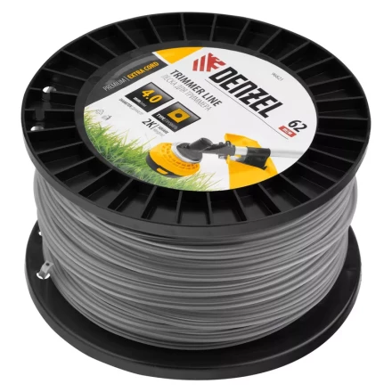 Леска для триммера двухкомпонентная квадрат, 4,0мм х 62м, на DIN катушке EXTRA CORD// Denzel 96821 купить в Губкинске