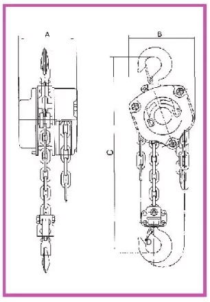 Таль ручная цепная HSZ-J LB г-п 5 тонн H=3 метра купить в Губкинске